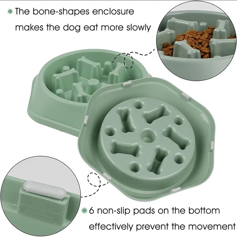 Slow Down Bowl — Anti-Choking Slow Feeder for Dogs