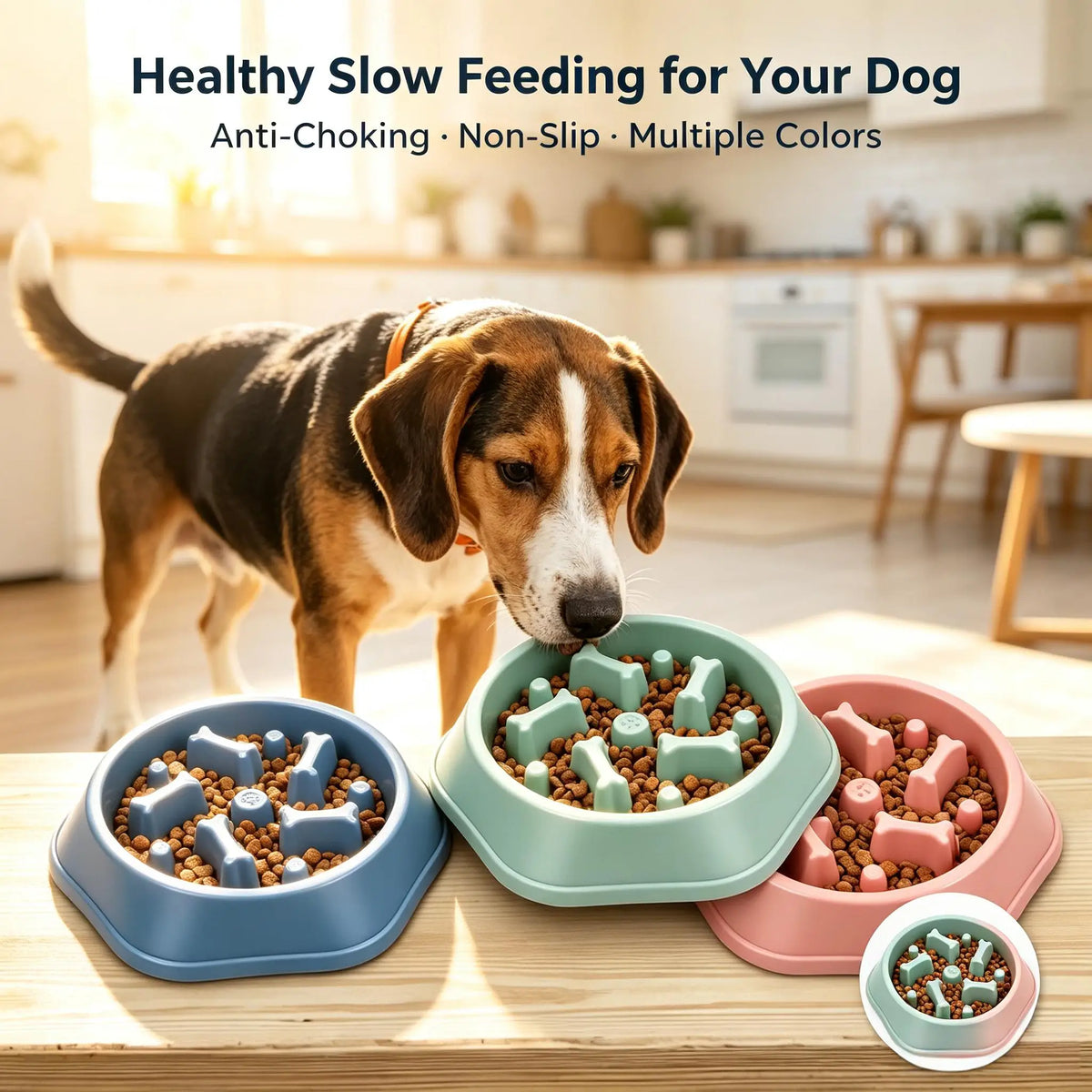 Slow Down Bowl — Anti-Choking Slow Feeder for Dogs
