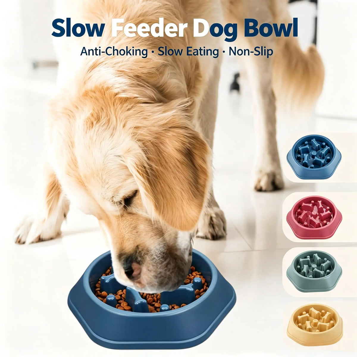 Slow Down Bowl — Anti-Choking Slow Feeder for Dogs